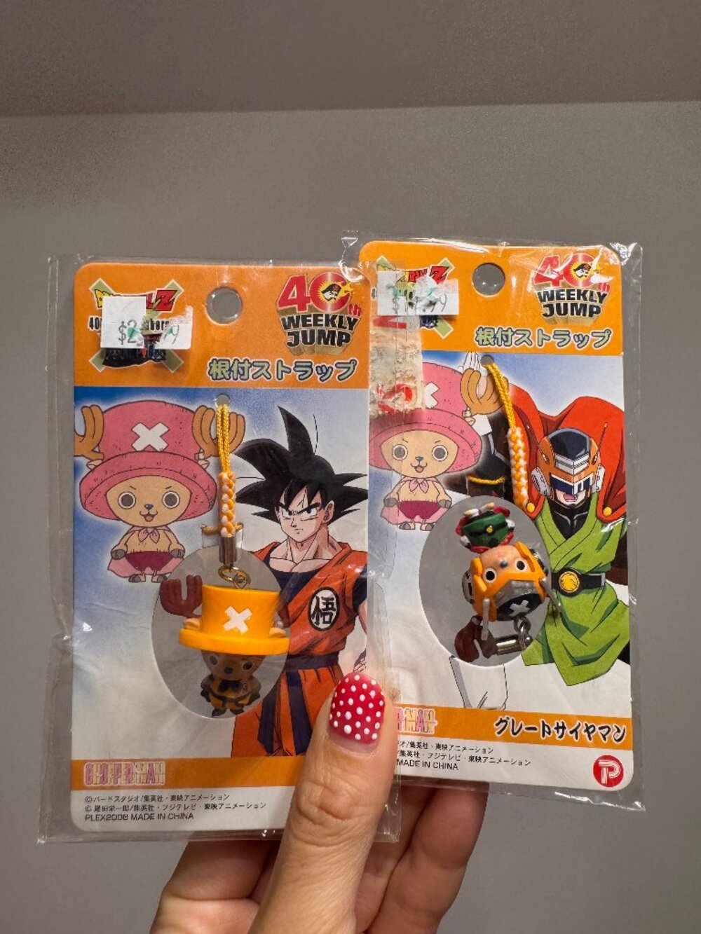 VINTAGE Dragonball Z x One Piece Keychain Set